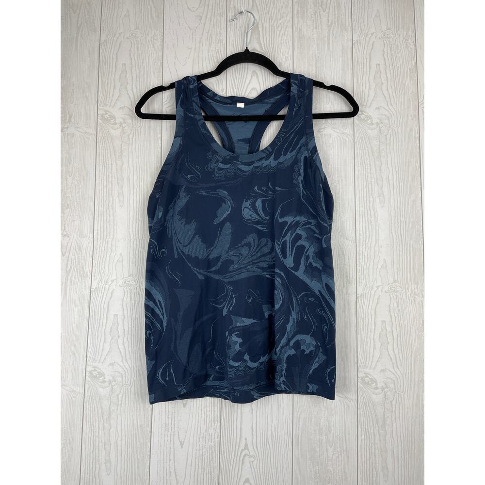 Athleta Momentum Seamless Tank Navy/Black & Gray Paisley Racerback BUNDLE Sz S